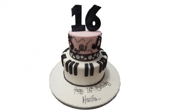 Music and Number Tiered Cake